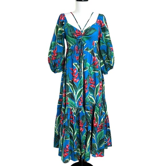 Farm Rio Dream Garden Floral Midi Dress - Picture 4 of 6